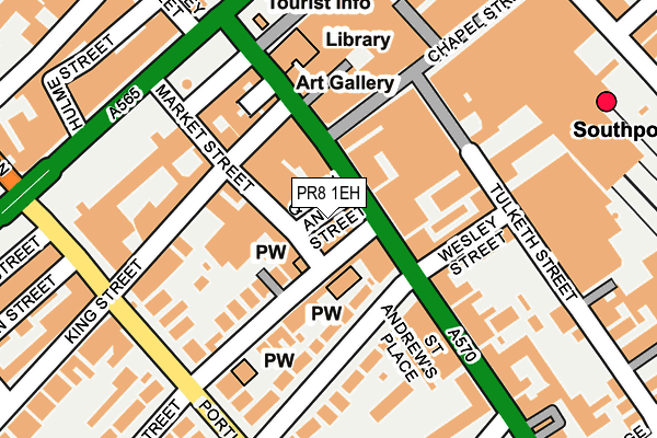 PR8 1EH map - OS OpenMap – Local (Ordnance Survey) PR8 1EH map - OS OpenMap – Local (Ordnance Survey)