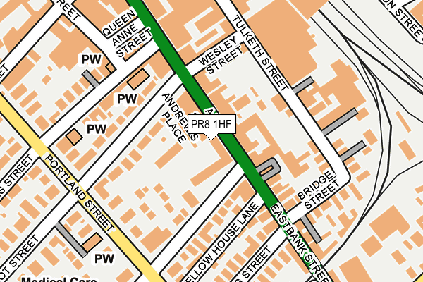 PR8 1HF map - OS OpenMap – Local (Ordnance Survey) PR8 1HF map - OS OpenMap – Local (Ordnance Survey)