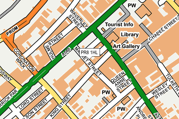 PR8 1HL map - OS OpenMap – Local (Ordnance Survey) PR8 1HL map - OS OpenMap – Local (Ordnance Survey)