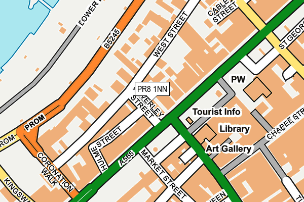PR8 1NN map - OS OpenMap – Local (Ordnance Survey) PR8 1NN map - OS OpenMap – Local (Ordnance Survey)