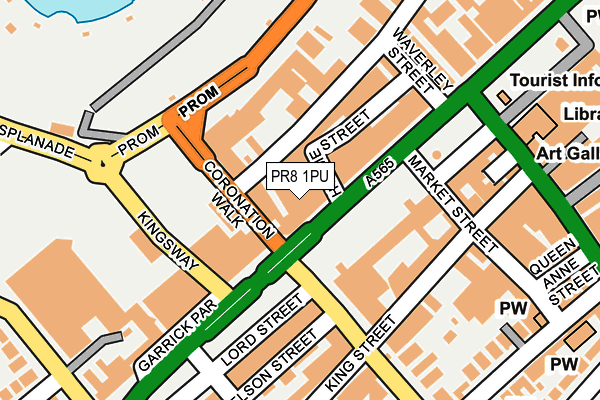 PR8 1PU map - OS OpenMap – Local (Ordnance Survey) PR8 1PU map - OS OpenMap – Local (Ordnance Survey)