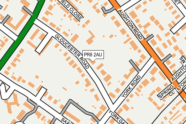 PR8 2AU map - OS OpenMap – Local (Ordnance Survey) PR8 2AU map - OS OpenMap – Local (Ordnance Survey)