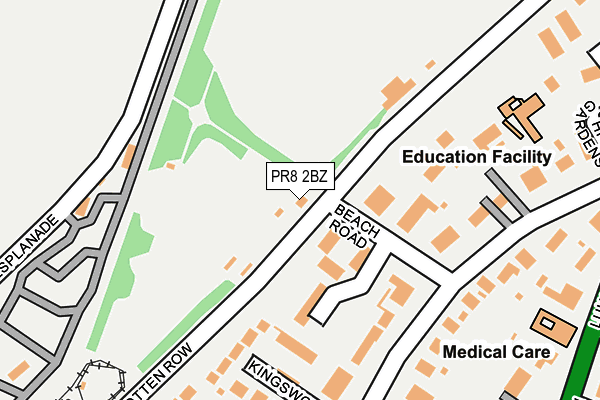 PR8 2BZ map - OS OpenMap – Local (Ordnance Survey) PR8 2BZ map - OS OpenMap – Local (Ordnance Survey)