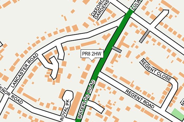 PR8 2HW map - OS OpenMap – Local (Ordnance Survey) PR8 2HW map - OS OpenMap – Local (Ordnance Survey)