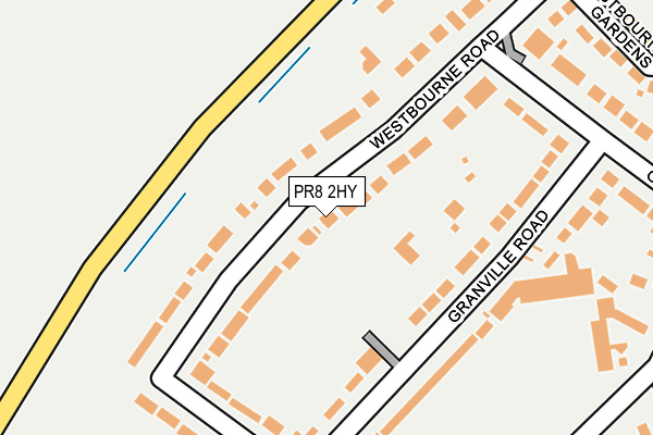 PR8 2HY map - OS OpenMap – Local (Ordnance Survey) PR8 2HY map - OS OpenMap – Local (Ordnance Survey)