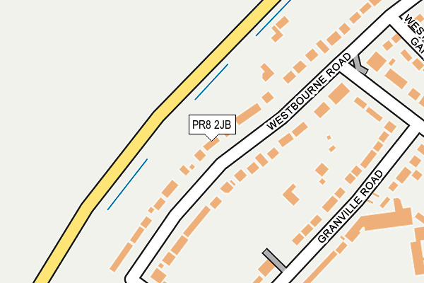 PR8 2JB map - OS OpenMap – Local (Ordnance Survey) PR8 2JB map - OS OpenMap – Local (Ordnance Survey)
