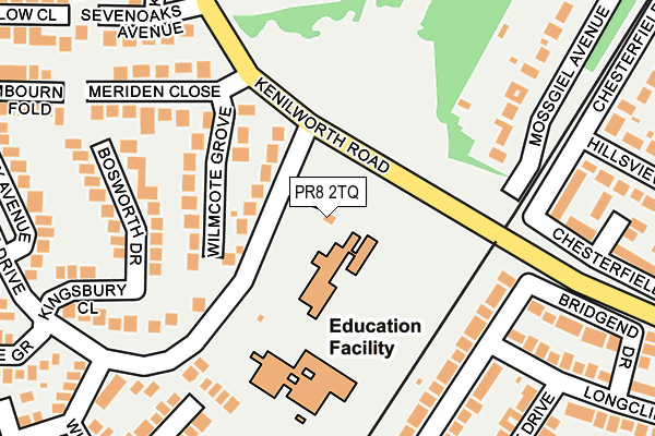 PR8 2TQ map - OS OpenMap – Local (Ordnance Survey) PR8 2TQ map - OS OpenMap – Local (Ordnance Survey)