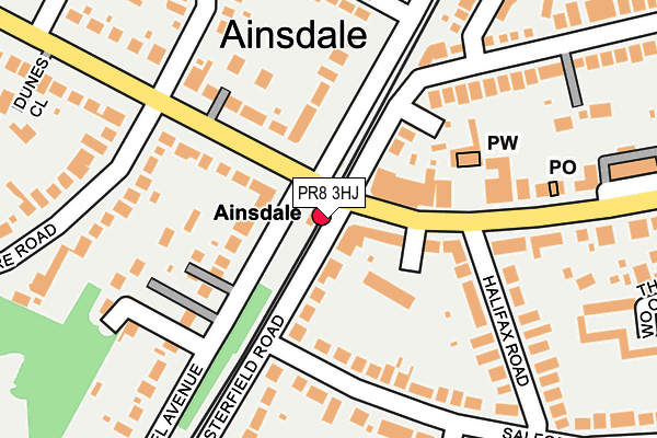 PR8 3HJ map - OS OpenMap – Local (Ordnance Survey) PR8 3HJ map - OS OpenMap – Local (Ordnance Survey)
