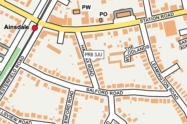 PR8 3JU map - OS OpenMap – Local (Ordnance Survey) PR8 3JU map - OS OpenMap – Local (Ordnance Survey)