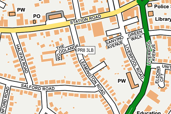 PR8 3LB map - OS OpenMap – Local (Ordnance Survey) PR8 3LB map - OS OpenMap – Local (Ordnance Survey)