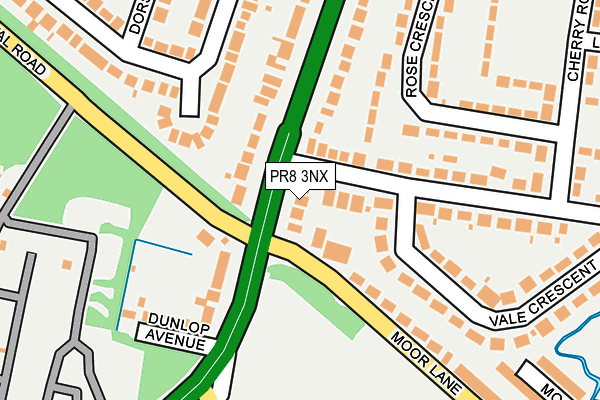 PR8 3NX map - OS OpenMap – Local (Ordnance Survey) PR8 3NX map - OS OpenMap – Local (Ordnance Survey)
