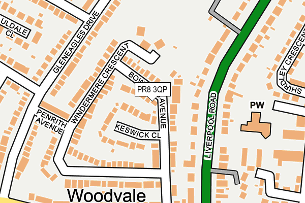 PR8 3QP map - OS OpenMap – Local (Ordnance Survey) PR8 3QP map - OS OpenMap – Local (Ordnance Survey)