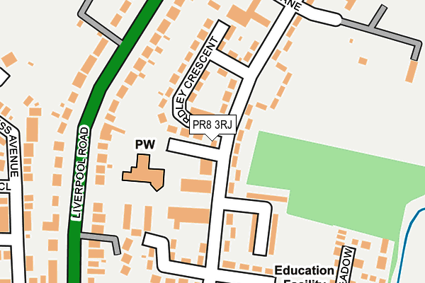 PR8 3RJ map - OS OpenMap – Local (Ordnance Survey) PR8 3RJ map - OS OpenMap – Local (Ordnance Survey)