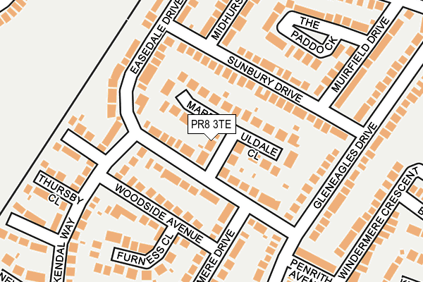 PR8 3TE map - OS OpenMap – Local (Ordnance Survey) PR8 3TE map - OS OpenMap – Local (Ordnance Survey)