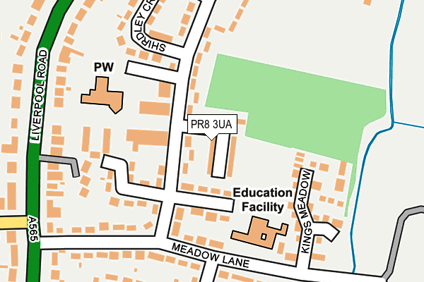 PR8 3UA map - OS OpenMap – Local (Ordnance Survey) PR8 3UA map - OS OpenMap – Local (Ordnance Survey)