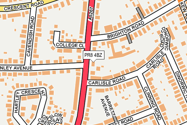 PR8 4BZ map - OS OpenMap – Local (Ordnance Survey) PR8 4BZ map - OS OpenMap – Local (Ordnance Survey)