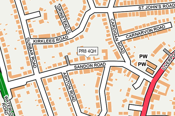 PR8 4QH map - OS OpenMap – Local (Ordnance Survey) PR8 4QH map - OS OpenMap – Local (Ordnance Survey)