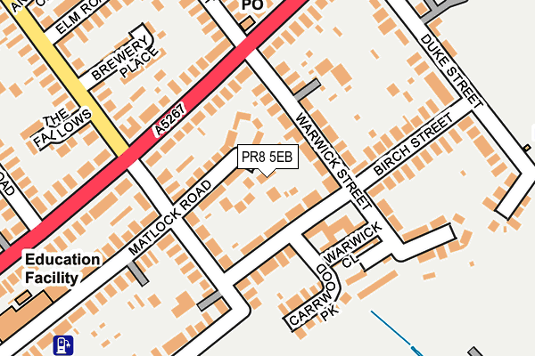 PR8 5EB map - OS OpenMap – Local (Ordnance Survey) PR8 5EB map - OS OpenMap – Local (Ordnance Survey)