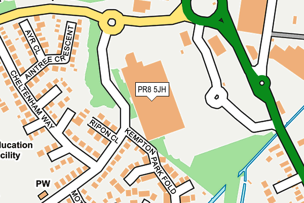 PR8 5JH map - OS OpenMap – Local (Ordnance Survey) PR8 5JH map - OS OpenMap – Local (Ordnance Survey)