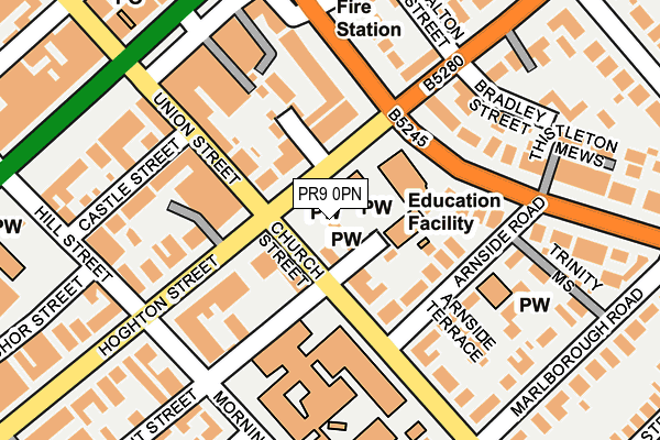 PR9 0PN map - OS OpenMap – Local (Ordnance Survey) PR9 0PN map - OS OpenMap – Local (Ordnance Survey)