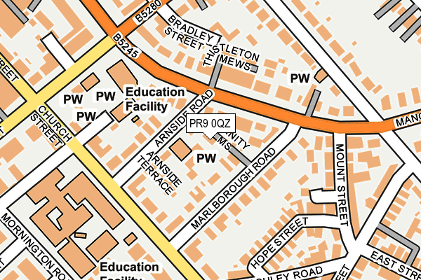 PR9 0QZ map - OS OpenMap – Local (Ordnance Survey) PR9 0QZ map - OS OpenMap – Local (Ordnance Survey)