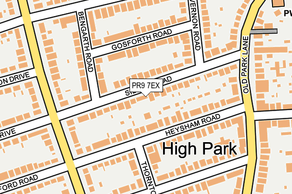 PR9 7EX map - OS OpenMap – Local (Ordnance Survey) PR9 7EX map - OS OpenMap – Local (Ordnance Survey)