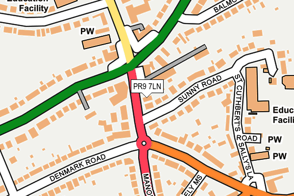 PR9 7LN map - OS OpenMap – Local (Ordnance Survey) PR9 7LN map - OS OpenMap – Local (Ordnance Survey)