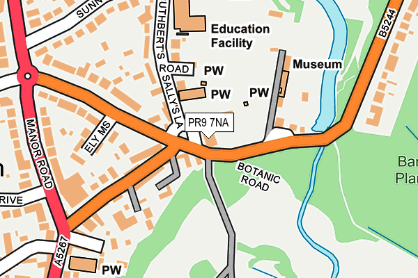 PR9 7NA map - OS OpenMap – Local (Ordnance Survey) PR9 7NA map - OS OpenMap – Local (Ordnance Survey)