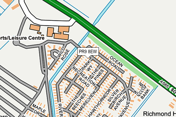 PR9 8EW map - OS OpenMap – Local (Ordnance Survey) PR9 8EW map - OS OpenMap – Local (Ordnance Survey)