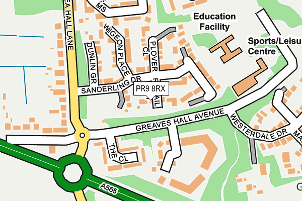 PR9 8RX map - OS OpenMap – Local (Ordnance Survey) PR9 8RX map - OS OpenMap – Local (Ordnance Survey)