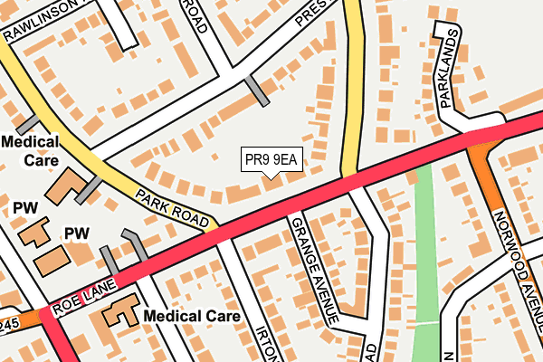 PR9 9EA map - OS OpenMap – Local (Ordnance Survey) PR9 9EA map - OS OpenMap – Local (Ordnance Survey)