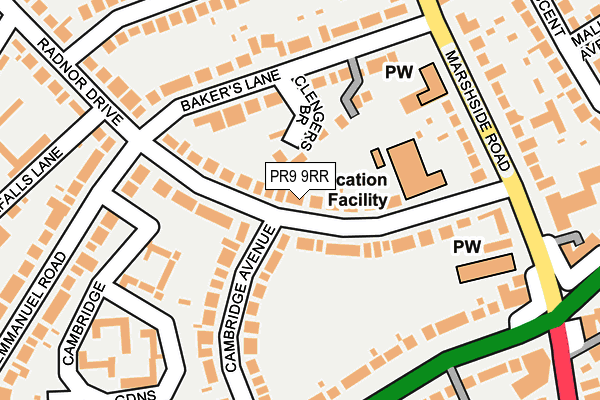 PR9 9RR map - OS OpenMap – Local (Ordnance Survey)