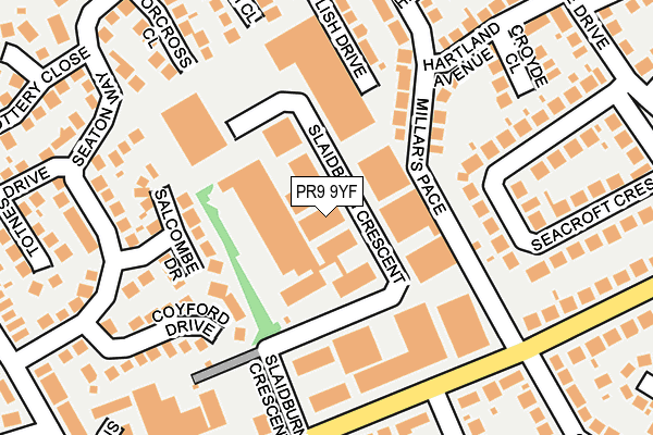 PR9 9YF map - OS OpenMap – Local (Ordnance Survey) PR9 9YF map - OS OpenMap – Local (Ordnance Survey)