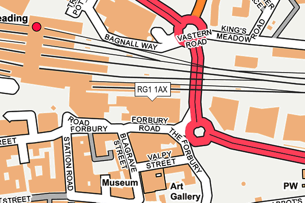 RG1 1AX map - OS OpenMap – Local (Ordnance Survey) RG1 1AX map - OS OpenMap – Local (Ordnance Survey)