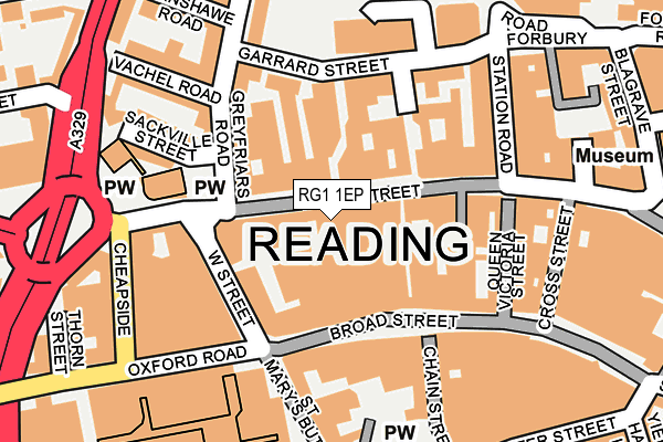 RG1 1EP map - OS OpenMap – Local (Ordnance Survey) RG1 1EP map - OS OpenMap – Local (Ordnance Survey)
