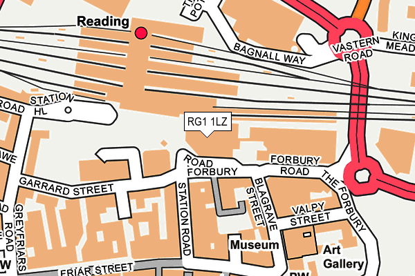 RG1 1LZ map - OS OpenMap – Local (Ordnance Survey) RG1 1LZ map - OS OpenMap – Local (Ordnance Survey)