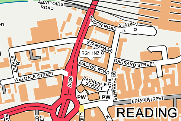 RG1 1NZ map - OS OpenMap – Local (Ordnance Survey) RG1 1NZ map - OS OpenMap – Local (Ordnance Survey)