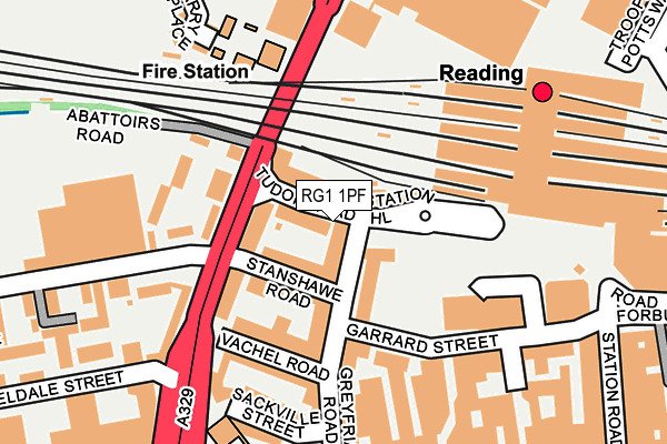RG1 1PF map - OS OpenMap – Local (Ordnance Survey) RG1 1PF map - OS OpenMap – Local (Ordnance Survey)