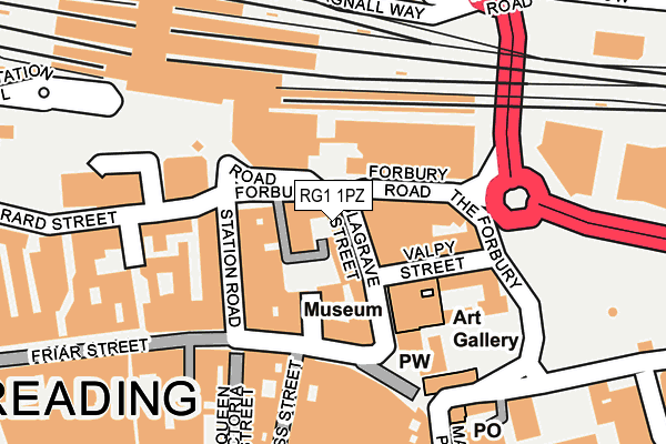 RG1 1PZ map - OS OpenMap – Local (Ordnance Survey) RG1 1PZ map - OS OpenMap – Local (Ordnance Survey)