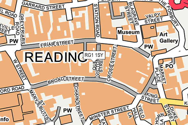 RG1 1SY map - OS OpenMap – Local (Ordnance Survey) RG1 1SY map - OS OpenMap – Local (Ordnance Survey)