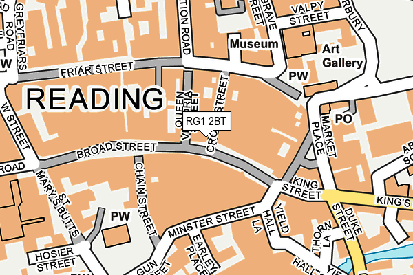 RG1 2BT map - OS OpenMap – Local (Ordnance Survey) RG1 2BT map - OS OpenMap – Local (Ordnance Survey)