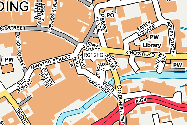 RG1 2HG map - OS OpenMap – Local (Ordnance Survey) RG1 2HG map - OS OpenMap – Local (Ordnance Survey)