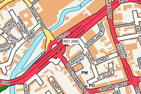RG1 2HN map - OS OpenMap – Local (Ordnance Survey) RG1 2HN map - OS OpenMap – Local (Ordnance Survey)