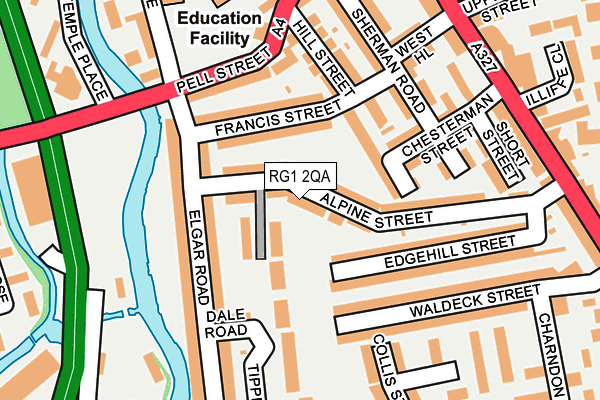 RG1 2QA map - OS OpenMap – Local (Ordnance Survey) RG1 2QA map - OS OpenMap – Local (Ordnance Survey)