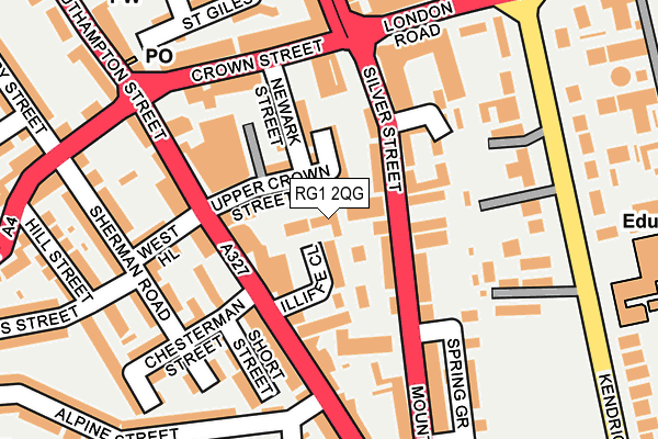 RG1 2QG map - OS OpenMap – Local (Ordnance Survey) RG1 2QG map - OS OpenMap – Local (Ordnance Survey)