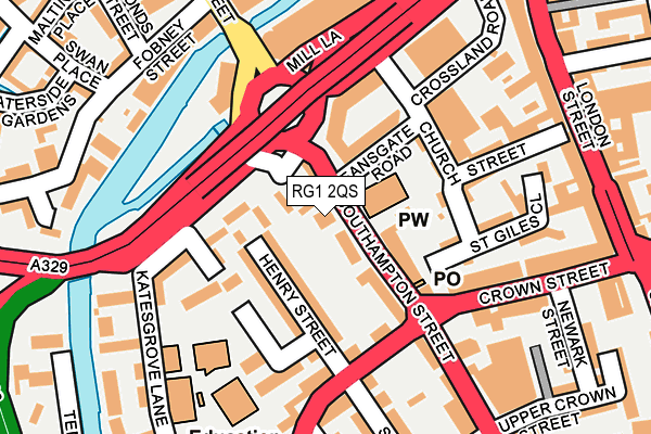 RG1 2QS map - OS OpenMap – Local (Ordnance Survey) RG1 2QS map - OS OpenMap – Local (Ordnance Survey)