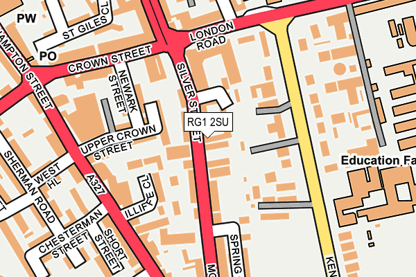 RG1 2SU map - OS OpenMap – Local (Ordnance Survey) RG1 2SU map - OS OpenMap – Local (Ordnance Survey)