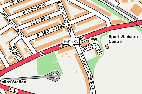 RG1 3PA map - OS OpenMap – Local (Ordnance Survey) RG1 3PA map - OS OpenMap – Local (Ordnance Survey)