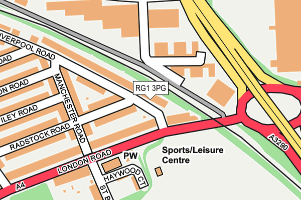RG1 3PG map - OS OpenMap – Local (Ordnance Survey) RG1 3PG map - OS OpenMap – Local (Ordnance Survey)