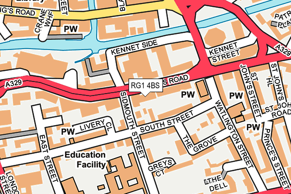 RG1 4BS map - OS OpenMap – Local (Ordnance Survey)